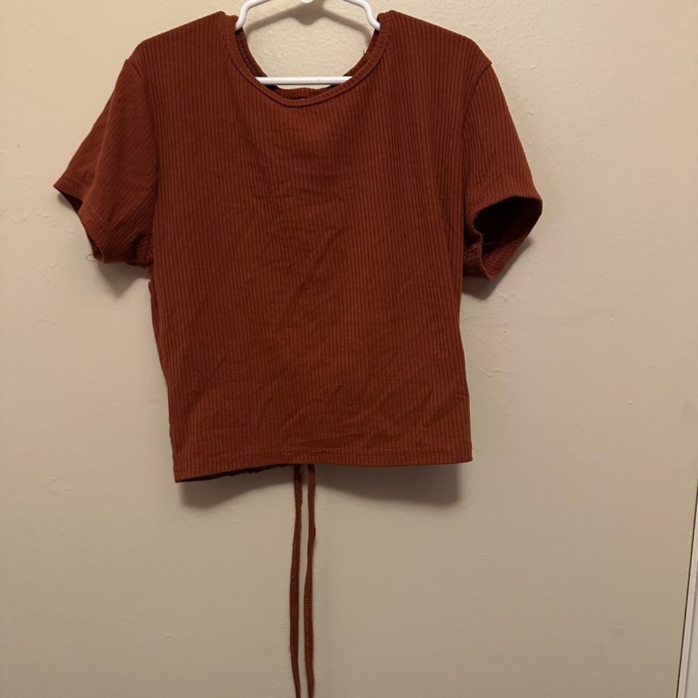 Rue21 Terracotta Ribbed Top